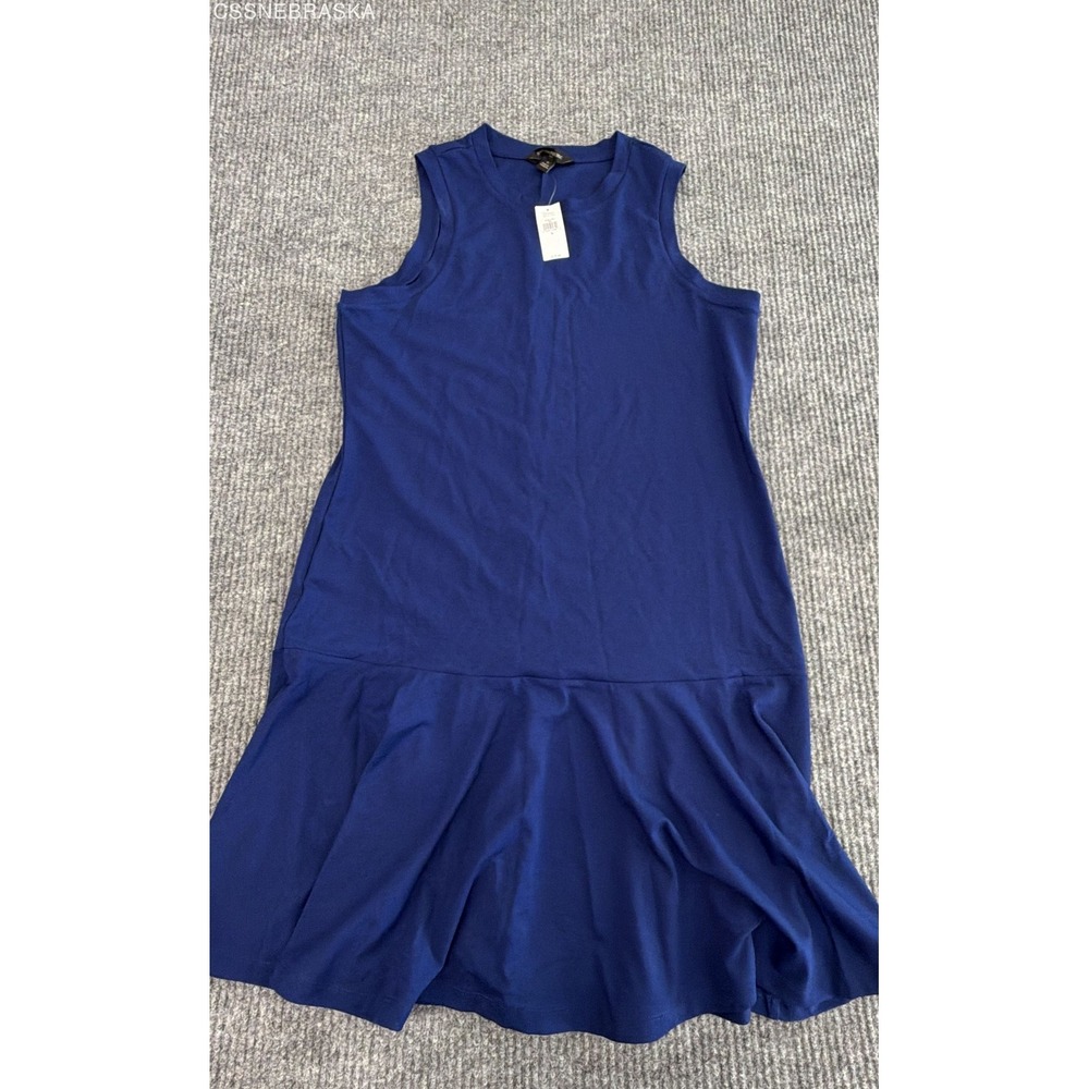 Banana Republic Women's Royal Blue Sleeveless Drop Waist Flounce Dress NWT‎ S
